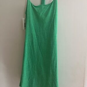 Outdoor Voices Striped Green Tank Dress
